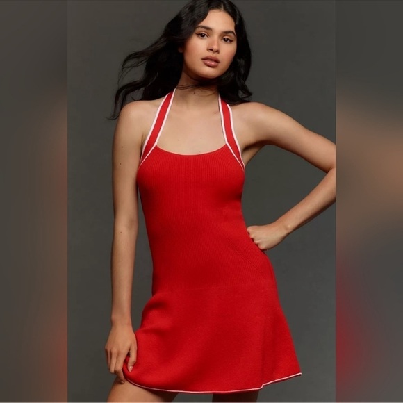 NWT Daily Practice by Anthropologie Full Speed Halter Mini Dress, Size XL - Picture 2 of 13